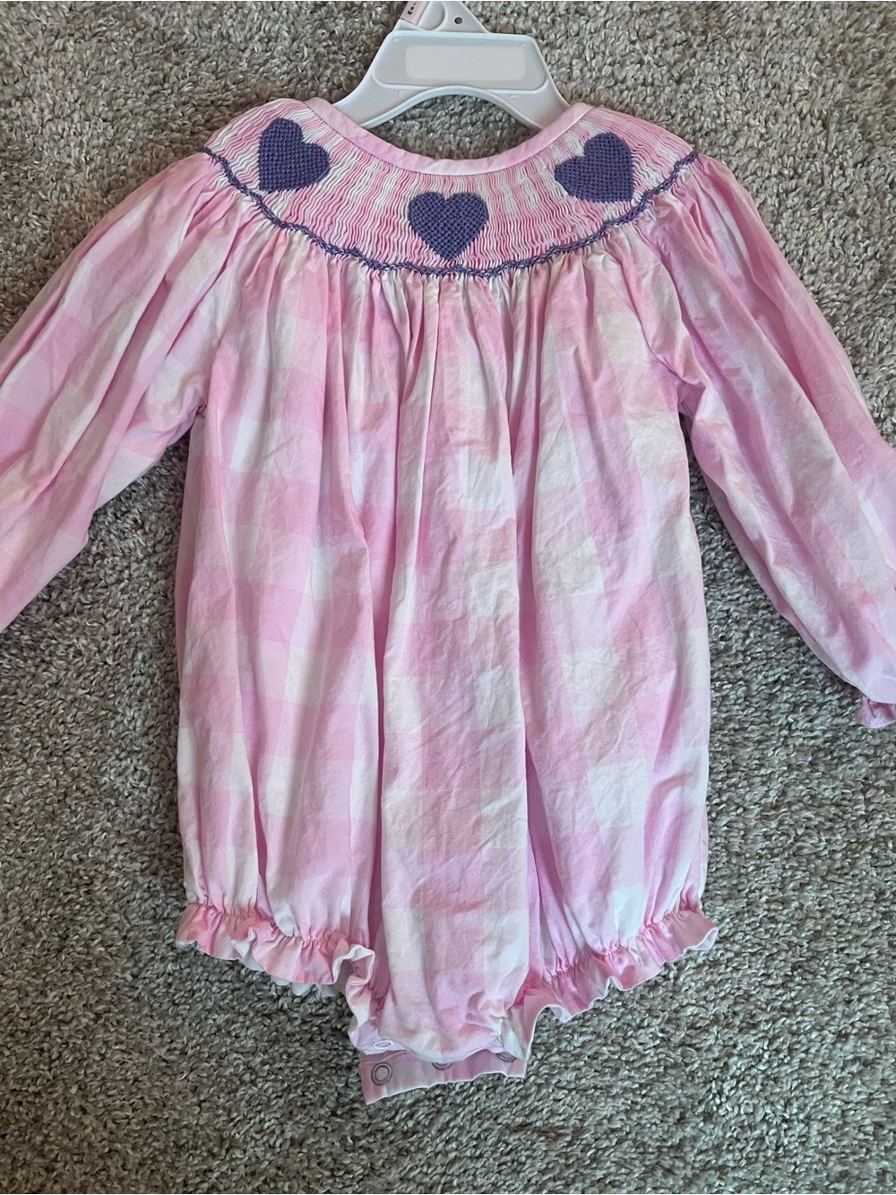 Cecil and Lou smocked baby bubble